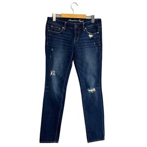 AMERICAN EAGLE | Womens Skinny Distressed Blue Jeans​​